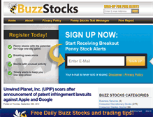 Tablet Screenshot of buzzstocks.com